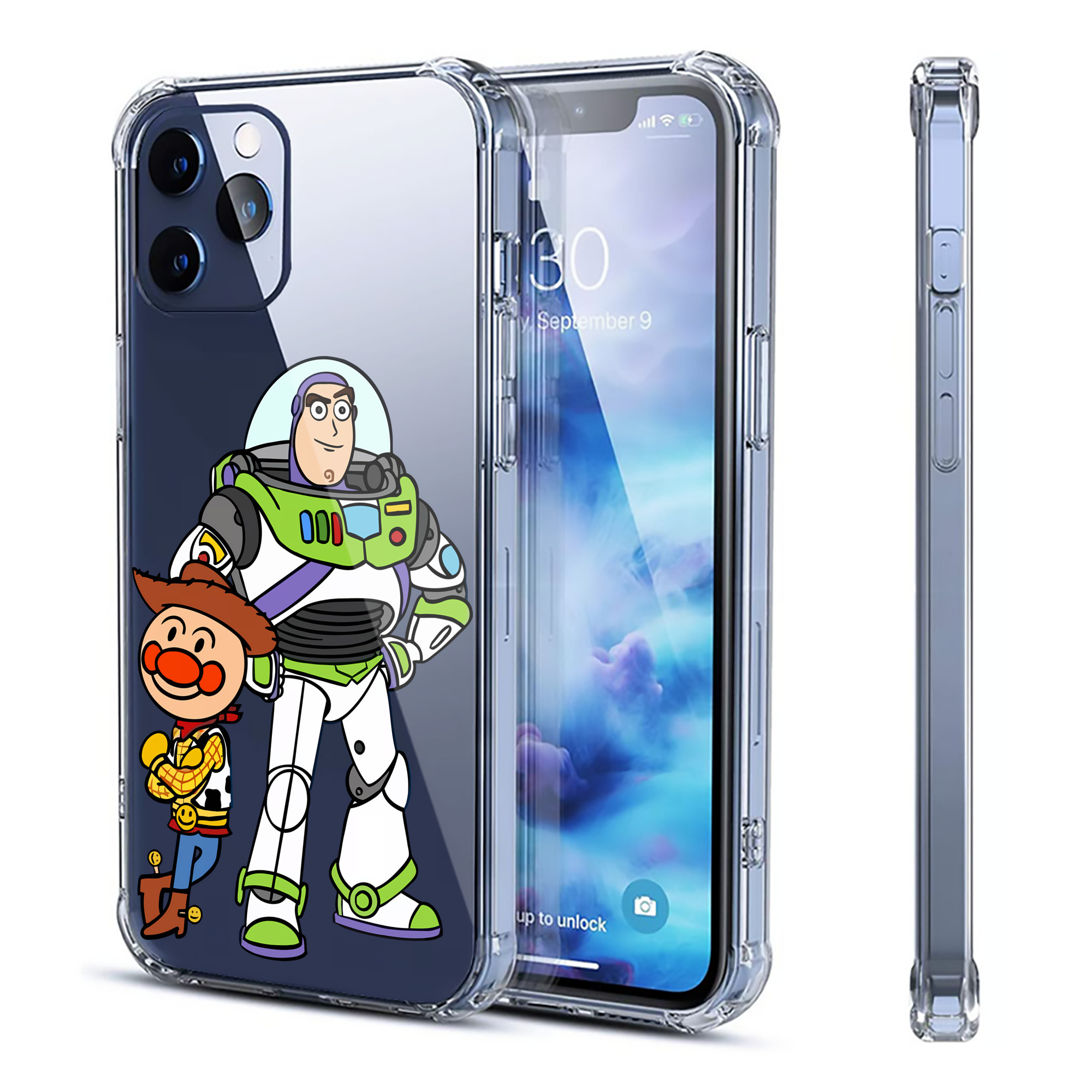 （画像用） アンパンマン Anpanman 【iPhone 12シリーズ対応】透明スマホケース（クリアソフトケース）